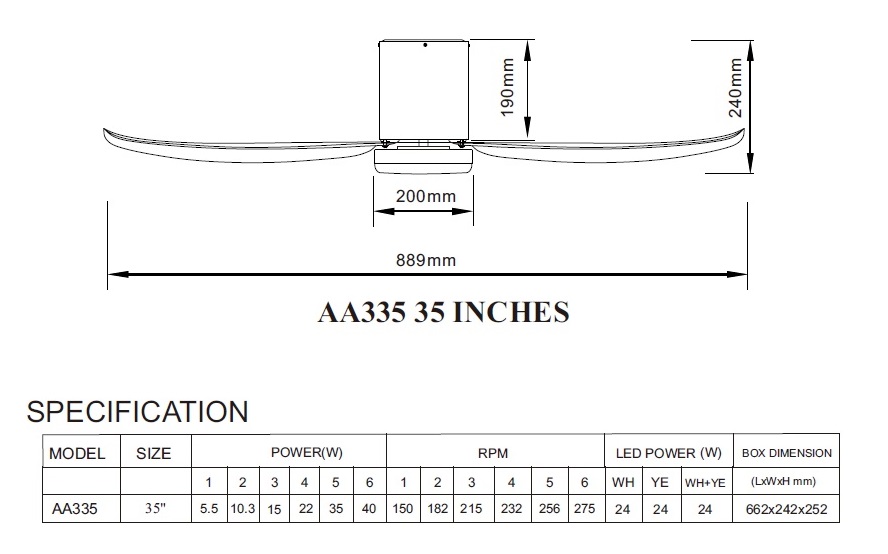 AA335 35 Drawing Spec