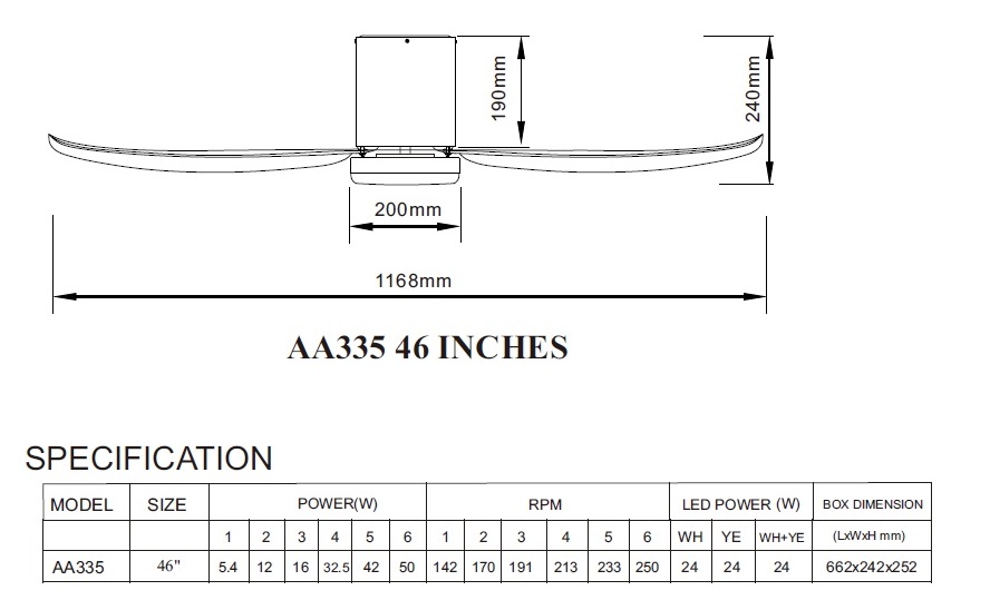 AA335 46 Drawing Spec