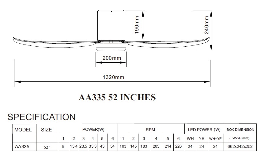 AA335 52 Drawing Spec