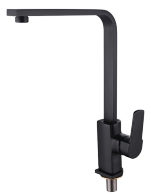 BOSHSINI Black Color Kitchen Sink Cold Water Tap BS 801BK