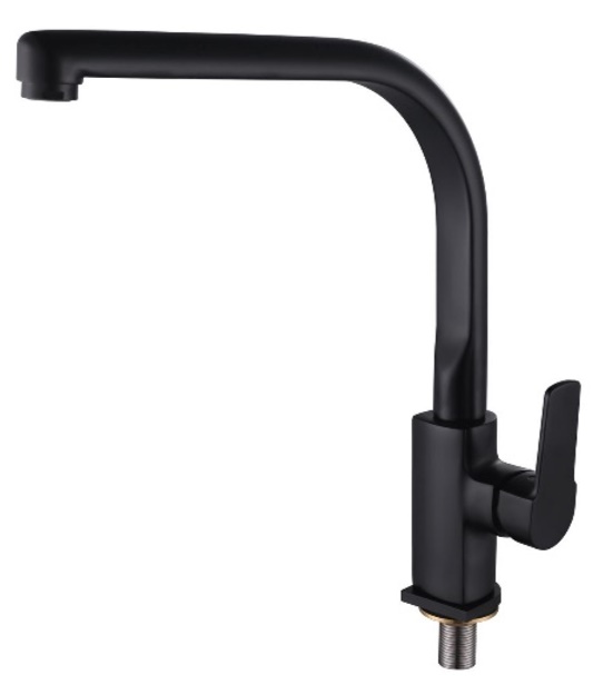 BOSHSINI Black Color Kitchen Sink Cold Water Tap BS 802BK