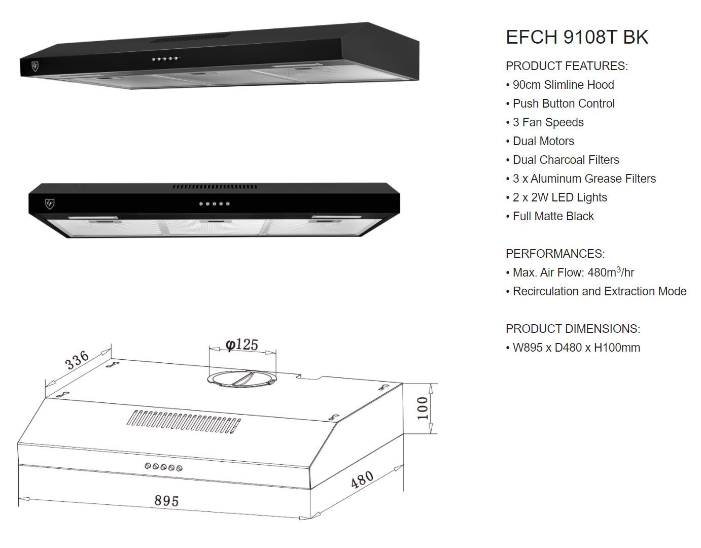 EFCH 9108T BK
