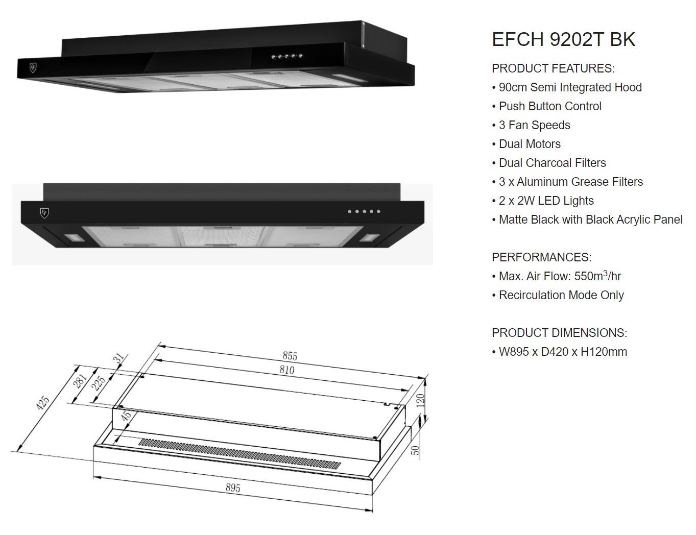 EFCH 9202T BK