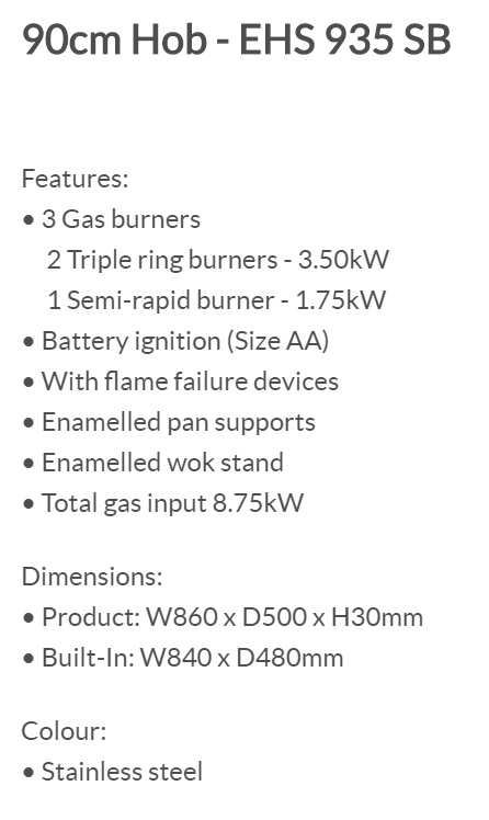 EHS 935D1 SB Spec