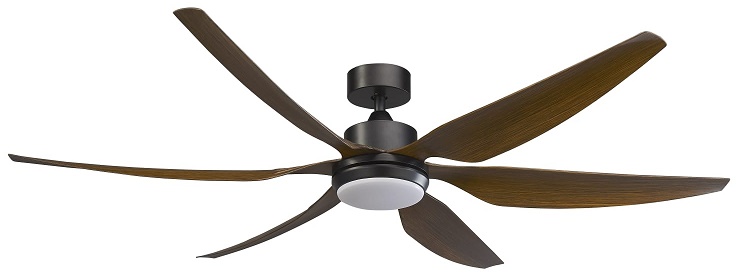 FANCO HELI Pro 66 Inch DC Motor Ceiling Fan - Madeira Color