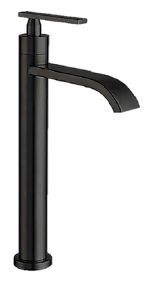 NOBEL N-9322T-BK Tall Cold Water Black Color Basin Tap