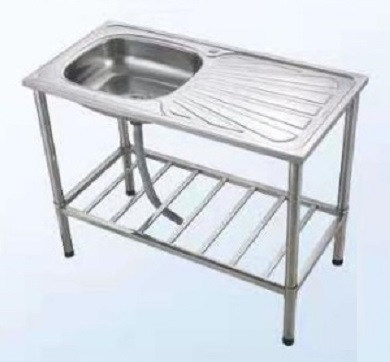 COSTA BEN-10050 B Freestanding Kitchen Sink With Shelf & Drainer