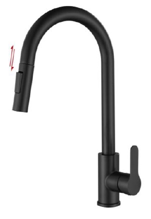 NOBEL Pull-Out Kitchen Sink Mixer Water Tap - VS-4021-BK