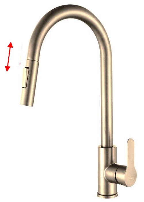 NOBEL Pull-Out Kitchen Sink Mixer Water Tap - VS-4021-GD