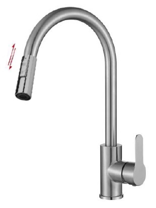 NOBEL Pull-Out Kitchen Sink Mixer Water Tap - VS-4021-SS
