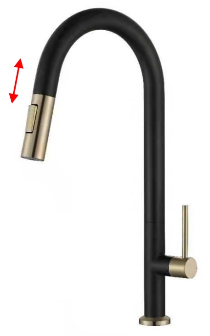 NOBEL Pull-Out Kitchen Sink Cold Water Tap - VS-4320-BKGD