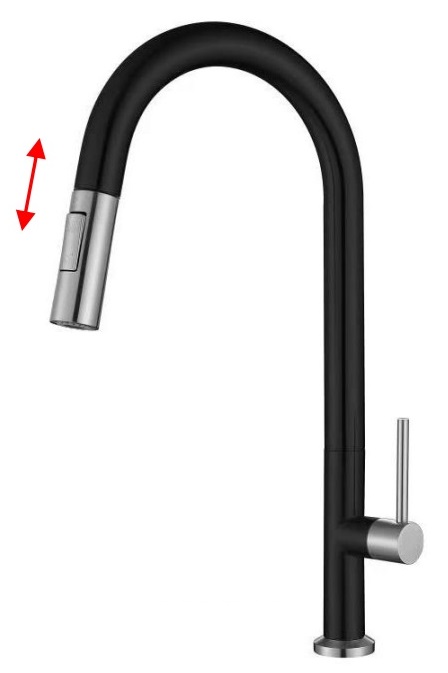 NOBEL Pull-Out Kitchen Sink Cold Water Tap - VS-4320-BKSV