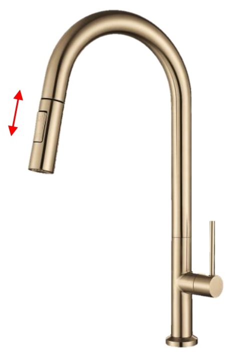 NOBEL Pull-Out Kitchen Sink Cold Water Tap - VS-4320-GD