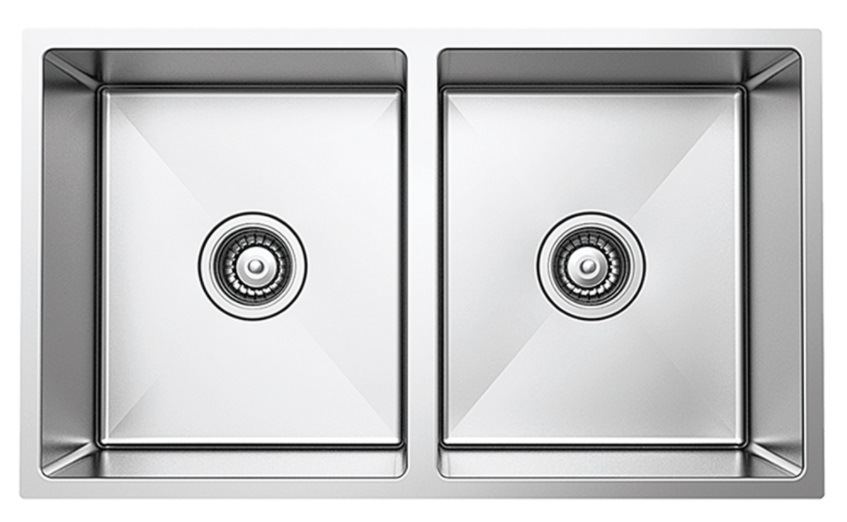 RUBINE Double Bowls Stainless Steel Undermount Kitchen Sink KIX-820-75U
